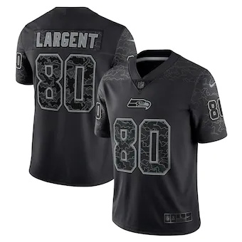 mens nike steve largent black seattle seahawks retired play